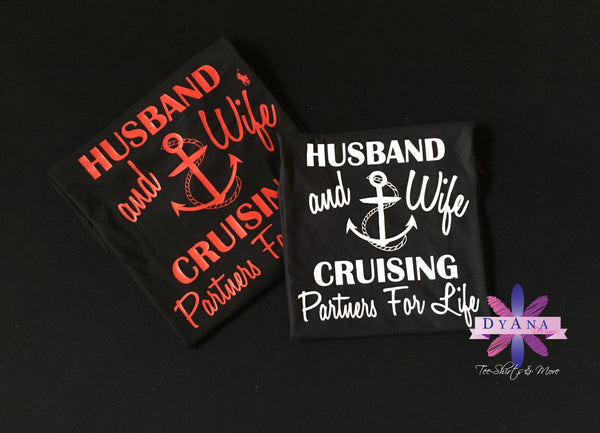 Husband and Wife Cruising Partners For Life Shirt