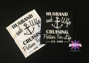 Husband and Wife Cruising Partners For Life Shirt