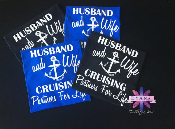 Husband and Wife Cruising Partners For Life Shirt